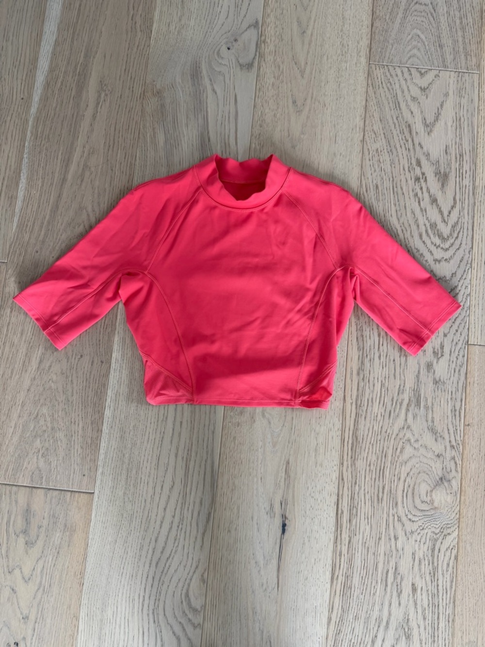 lululemon Coral pink Short-Sleeve Crop Top